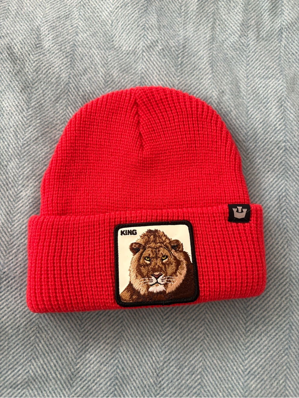 Goorin Bros Red Lion Patch Knit Beanie